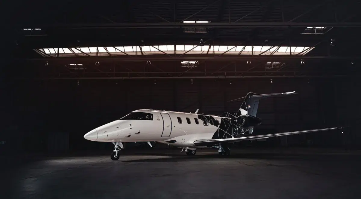 Avión privado de clase VIP, o en los cielos de la Costa del Sol