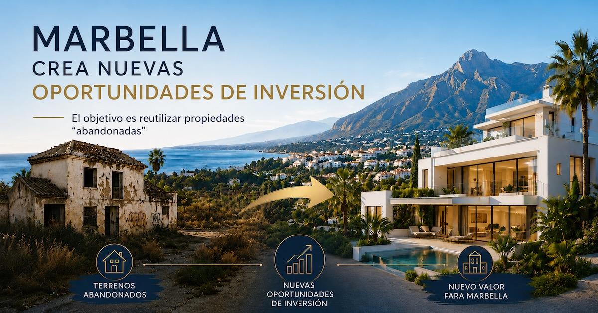 Marbella está creando nuevas oportunidades de inversión. El objetivo es desarrollar propiedades „abandonadas