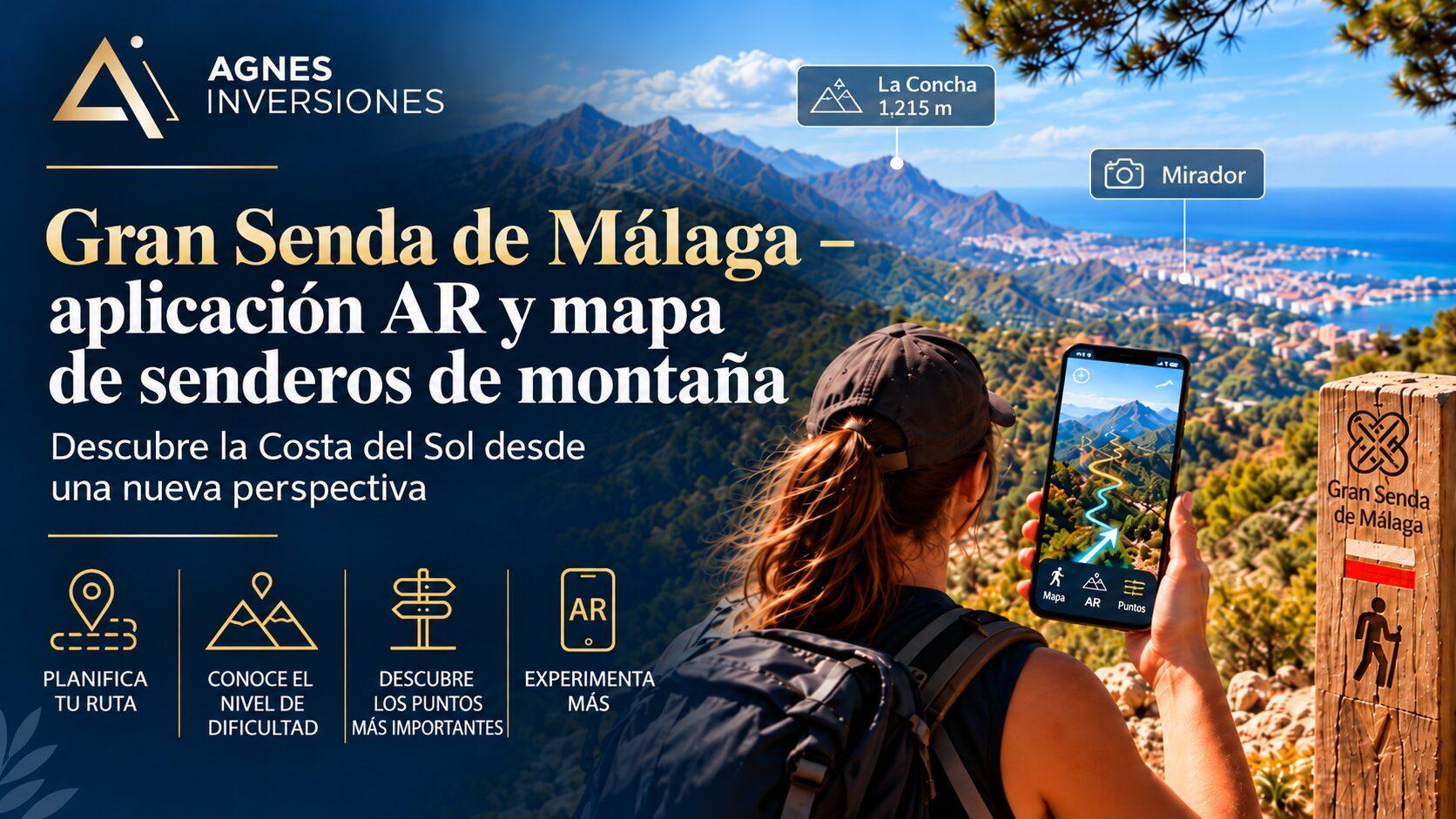 Gran Senda de Málaga: mapa de rutas de montaña en la Costa del Sol, aplicación que utiliza la realidad aumentada